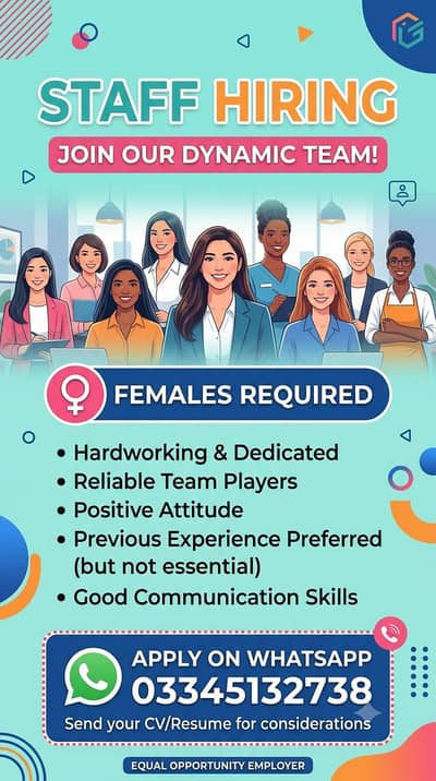 Females required
