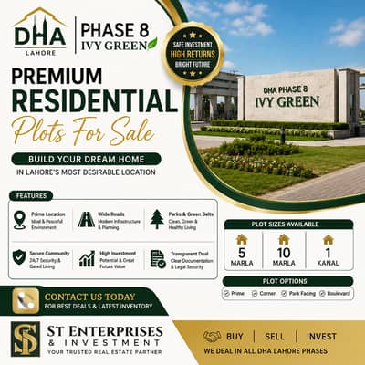 Luxury 5 Marla Plot for Sale in DHA Phase 8 IVY Green | Smart Investment with High Growth Potential