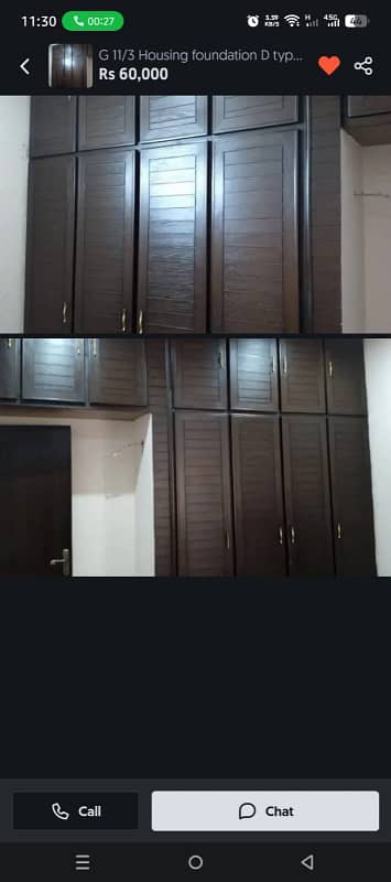 G 11/3 New Pha flat for sale E type flat Second floor 2 bed 2 bath tvl kitchen gas Available