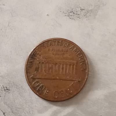 1964 USA One Cent Lincoln Memorial Coin. Vintage Collectible