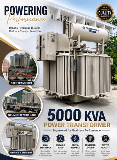 5000 KVA Heavy Duty Transfopower Power Transformer – High Quality