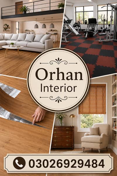 Wooden Floor-Spc Floor-Vinyl Floor-Gym Flooring-Wallpaper-Grass-Blinds