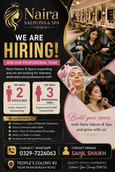 need professional staff