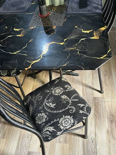 Glass Dinning table with 7 chairs