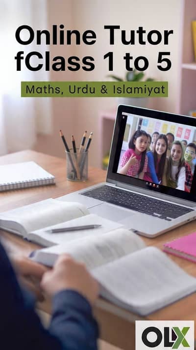 Female Online Tutor for Class 1 to 5 | Maths & Urdu& islamiyat