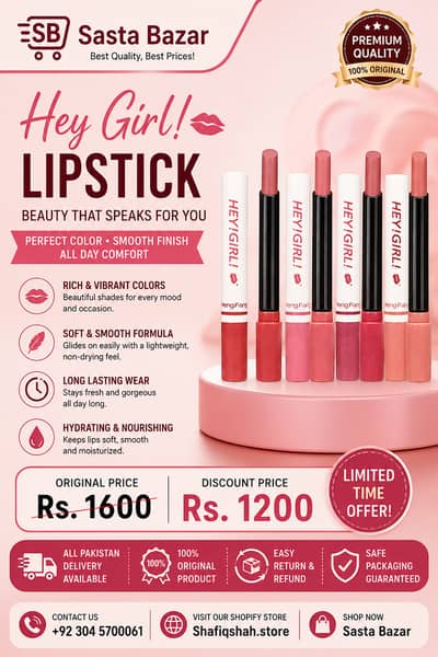 GIRL Matte Lipstick | Long Lasting Lipstick | Waterproof Velvet Lipsti