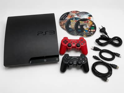 PS3 Slim 320GB Jailbreak + 2 Controllers + Games | Excellent Condition