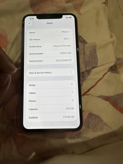 Apple iPhone 11 Pro Max  256 gb PTA Approved