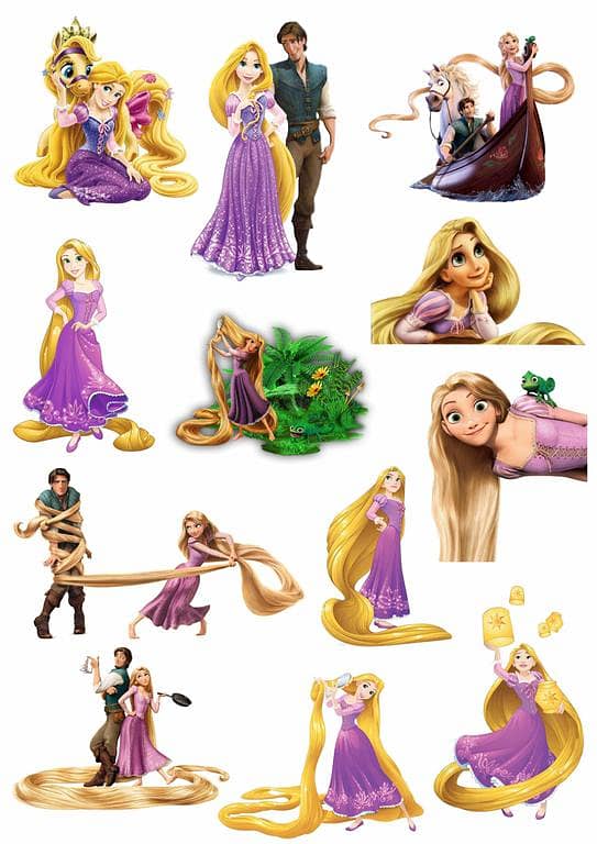 Rupunzel Stickers for Laptop 12 Pcs Car Bike Phone Stickers