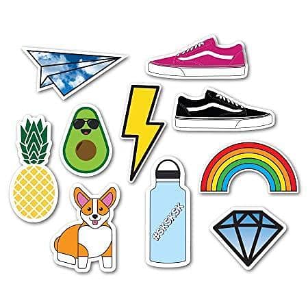 10 Superior Quality Vinyl Decal Trendy Stickers. Dimensions are 3-4 inches. Water & Sun Proof