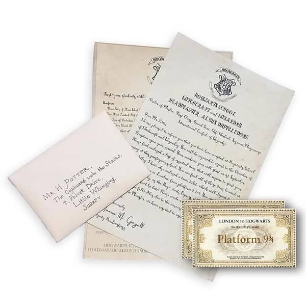 Harry Potter Admission Letter and Ticket Set