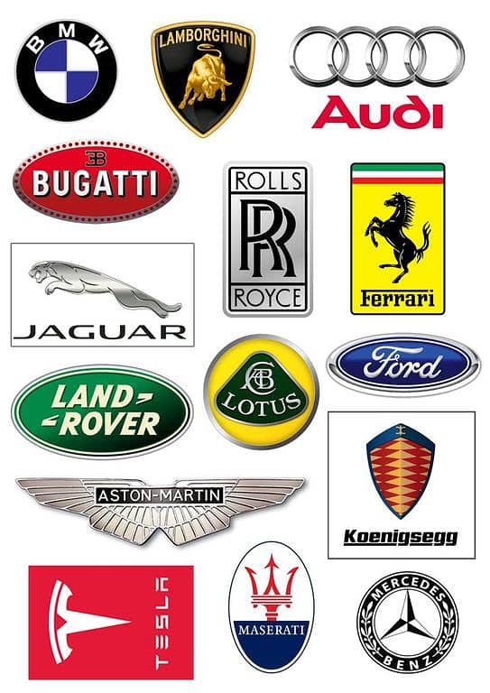 sticker Pack Sports Cars Logo Stickers laptop mobile water bottles guitar fridge