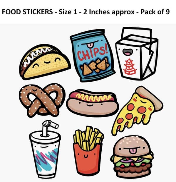80's Stickers for Laptop Pack of 16 -2 inch x 3 Inch-Aesthetic Art Stickers for mobile back Laptop, dairy and for decorating your stuff