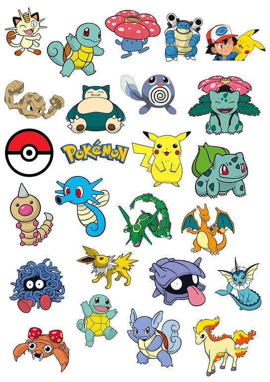 Pokemon Stickers for Laptop Car Bike Phone Stickers