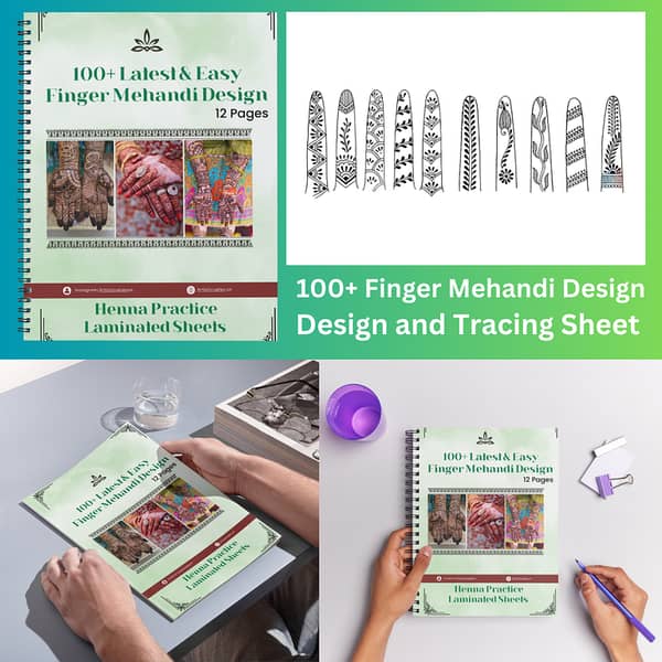 Mehndi Design Book: 100+ Designs with Tracing Sheets and Practice Pages