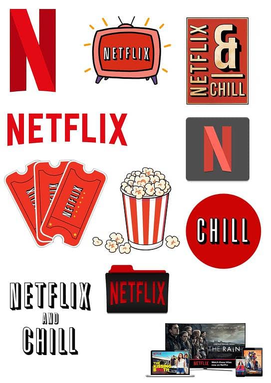 Net flix Stickers for Laptop Car Bike Phone Stickers