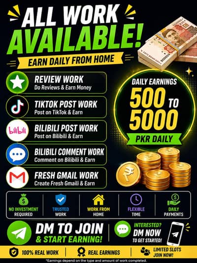 Online Work Available | Earn from Home | Daily Earning Opportunity