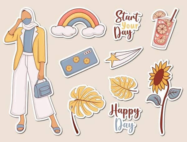 Aesthetic girls stickers collection for Water Bottles Laptop Phone Computer Guitar scrapbook