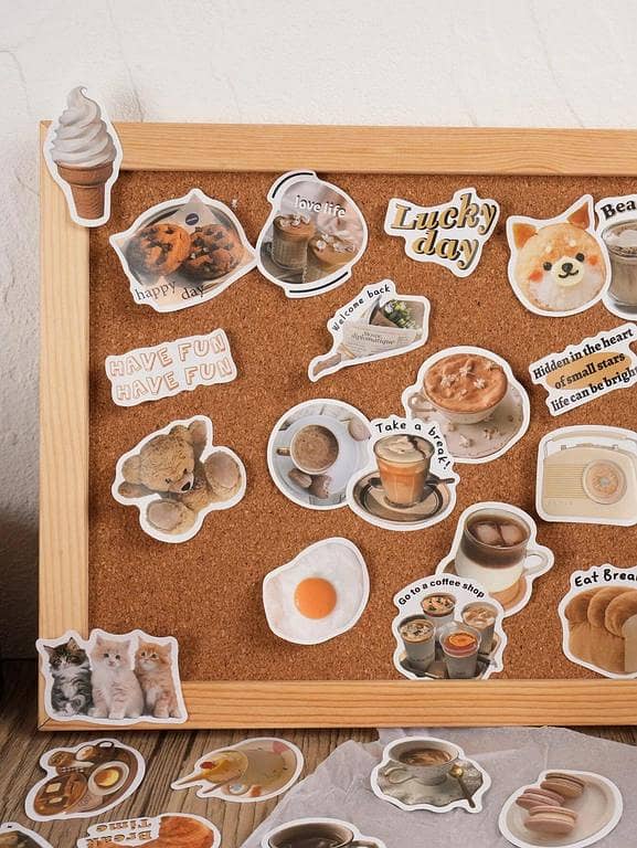 Love at Heart Sticker 50pcs Box – DIY Decorative Stickers for Diary, Notebook, Cup, Mobile, Scrapbook