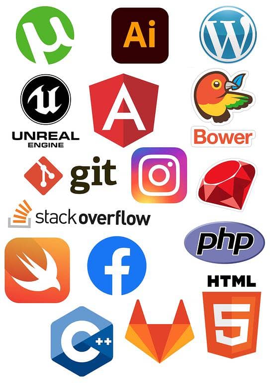 Programming Stickers for Laptop 16 Pcs Car Bike Phone Stickers