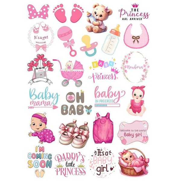 New Born Baby Girl Stickers Aesthetic Stickers 25 Pieces of Cool Stickers For Decoration Laptops Mobile and Journal Best Quality