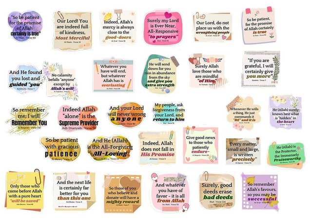 Islamic Motivation Stickers Islamic Quotes 30pcs Laptop Mobile scrapbook