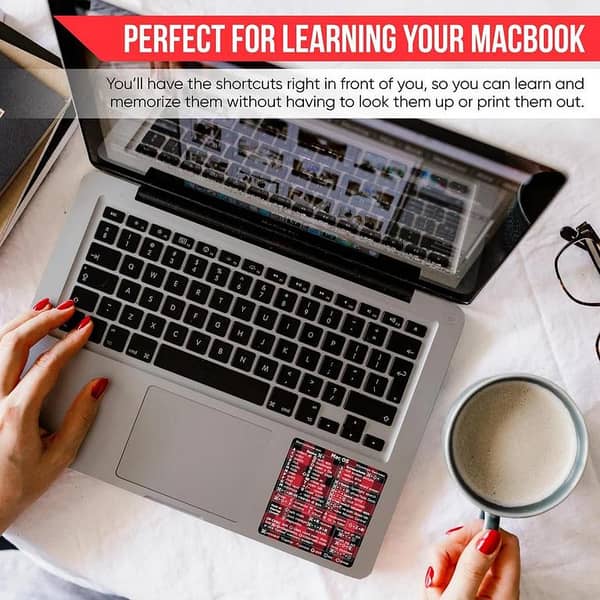 Mac OS Keyboard Shortcuts Sticker Paper for M1/M2, Intel MacBook Air and Pro