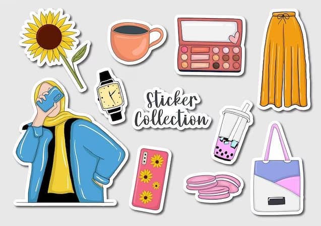 Aesthetic Girls Stickers 10pcs laptop stickers mobile scrapbook diary