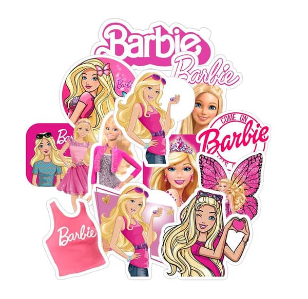 Barbie Stickers for Laptop Car Bike Phone Stickers 13 Pcs