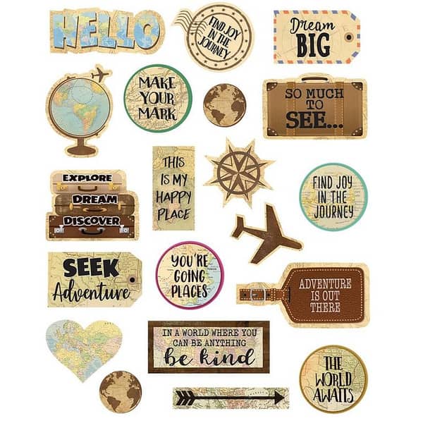 Traveler Stickers Pack – Stickers for Decoration (Laptops, Mobile, Journals)