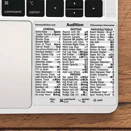 Macbook PC Photoshop, Illustrator, InDesign Shortcut Reference Keyboard Sticker Adhesive For Macbook Laptop Desktop