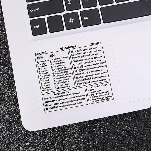 Windows PC Reference Keyboard Shortcut Sticker for MAC OS Operation Decal Transparent Keyboard Shortcuts Stickers