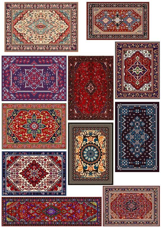 Carpet Design Sticker Pack 11pcs – Elegant Floor-Inspired Patterns