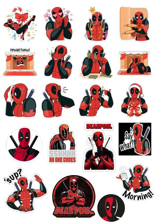 Deadpool Stickers for Laptop Car Bike Phone Stickers