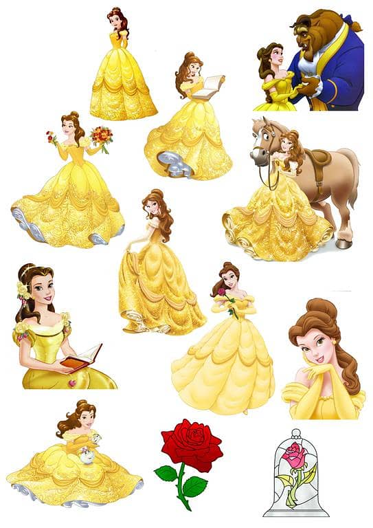 Beauty and the Beast Stickers for Laptop 12 Pcs Car Bike Phone Stickers