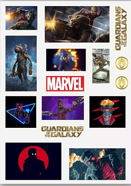 Marvel guardians Stickers for Laptop Car Bike Phone Stickers