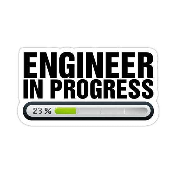 Engineer Sticker - Stickers for Laptop - 3 x 2 inches - Aesthetic Art Stickers for mobile back, Laptop, diary and for decorating your stuff and making them look more attractive