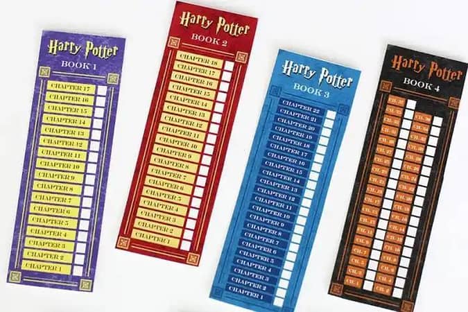 Harry Potter Themed Bookmark Pack (4 Pack)