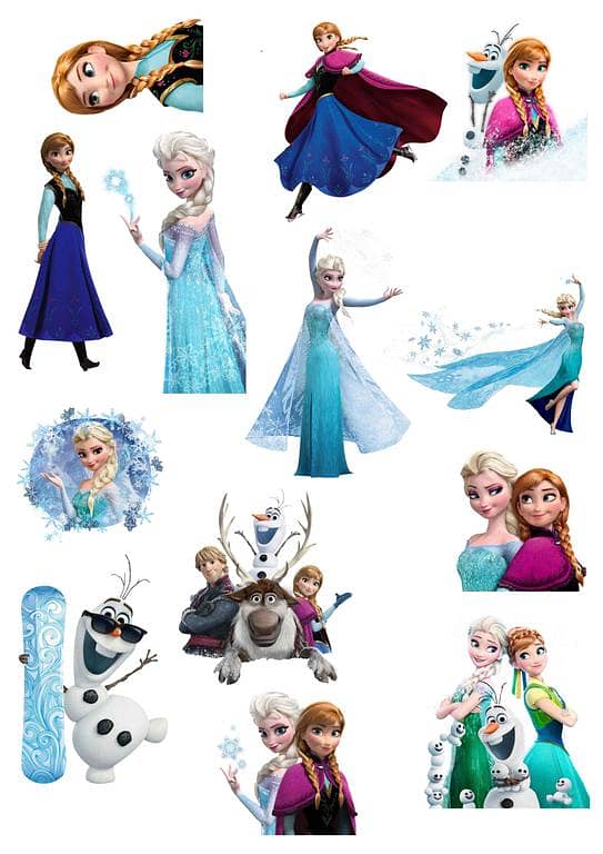 Frozen Stickers for Laptop 13 Pcs Car Bike Phone Stickers