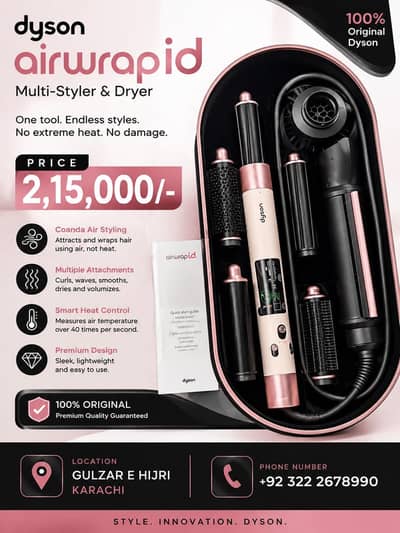 Dyson Airwrap ID Multi-Styler & Dryer – 100% Original