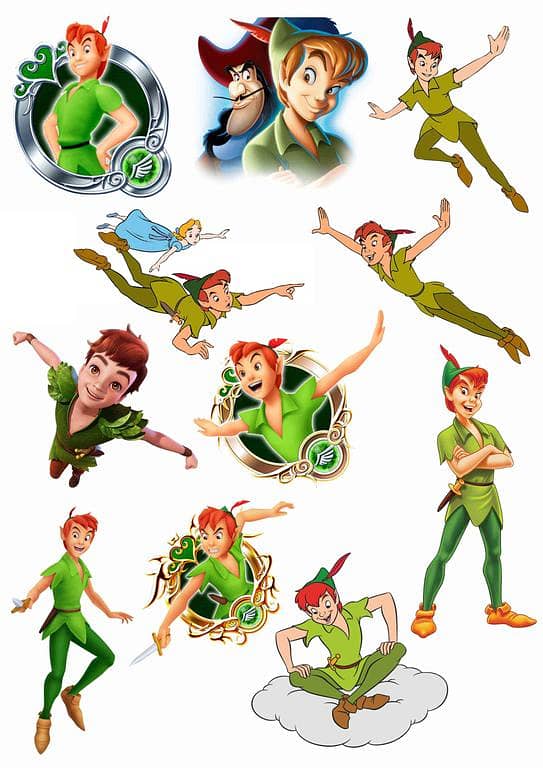 Peter Pan Stickers Pack (11 Pcs) – Cartoon Stickers for Laptop, Car, Bike & Phone