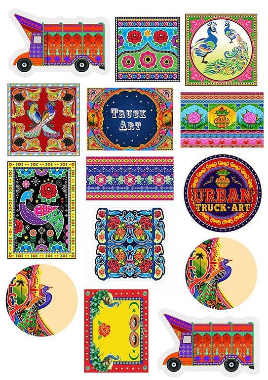 sticker Pack Truck Art laptop mobile water bottles guitar fridge