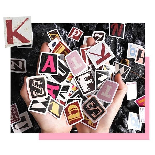A-Z English Letter Sticker Set for Diary, Scrapbooking, and Gift Decoration