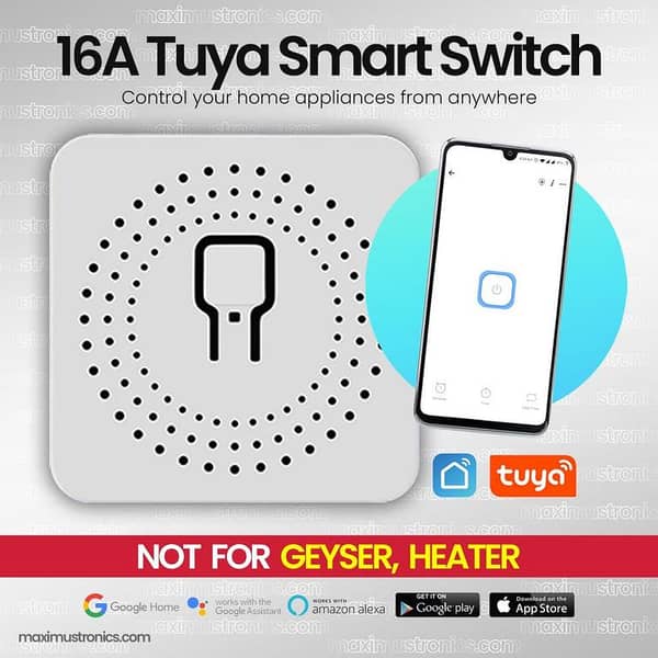 16A Tuya Smartlife wifi switch 220V 16A for water pump motor lights fan not for heater and geyser
