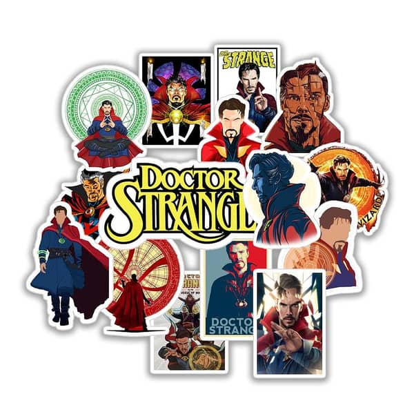 Doctor Strange Hero Stickers for Kids/Teens fans, Pack of 5/10/15 Waterproof DIY stickers for Laptop, Decor, Water Bottle, Car Cup, Computer, Guitar, Skateboard, Luggage and Bike Bumper etc