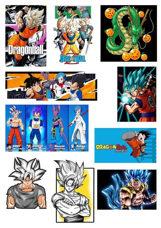 Dragon ball Stickers for Laptop Car Bike Phone Stickers