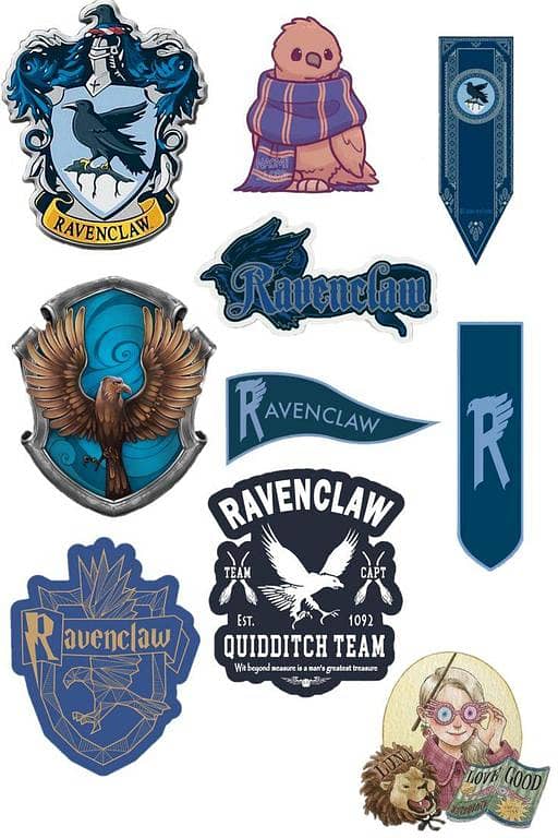Ravenclaw Harry Potter Sticker Sheet for Laptop, Mobile, Scrapbook, and Guitar