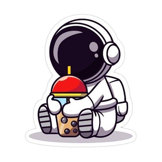 Astronaut Stickers for Kids 1pcs 3 inch x 2 Inch Planet Stickers for Laptops Art and Crafts