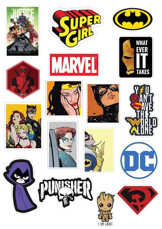 Supergirls Stickers for Laptop Car Bike Phone Stickers