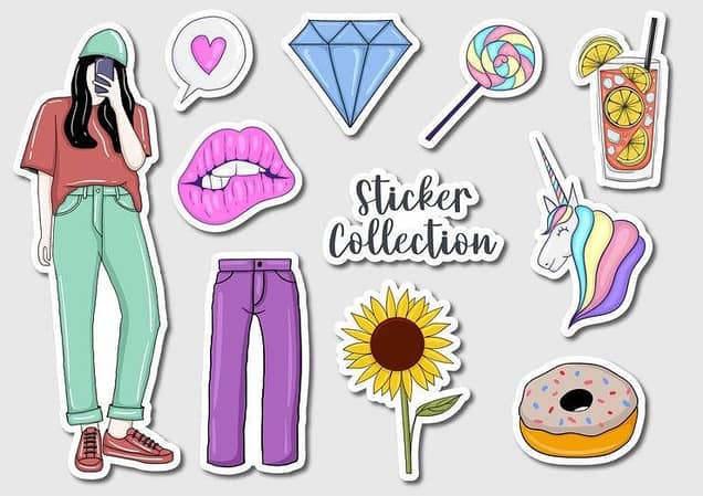 Aesthetic Girls Stickers Collection 10pcs– Cute Vinyl Stickers for Water Bottles, Laptop, Phone & Scrapbook